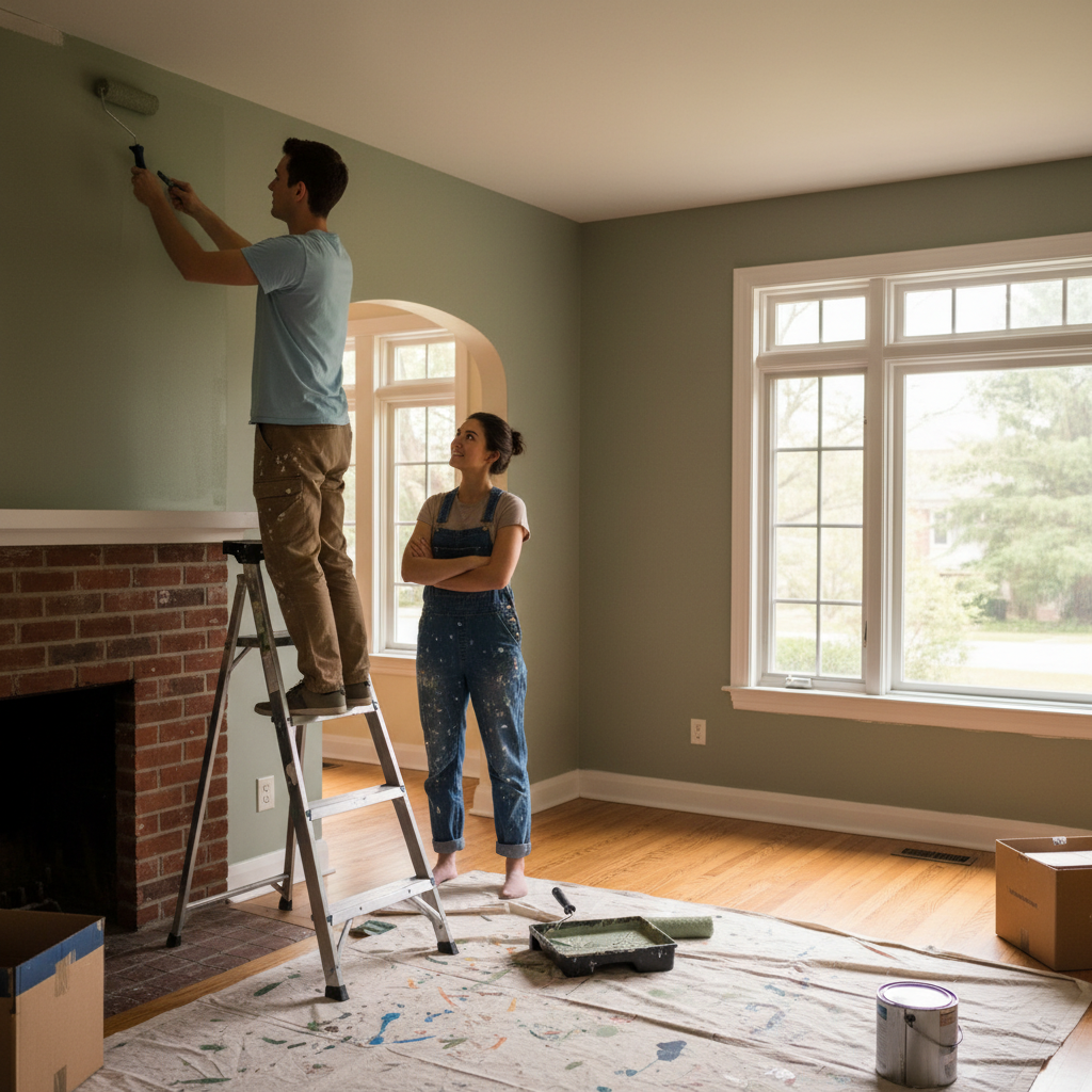 A couple personalising their Burlington home together, the particular intimacy of making a space your own